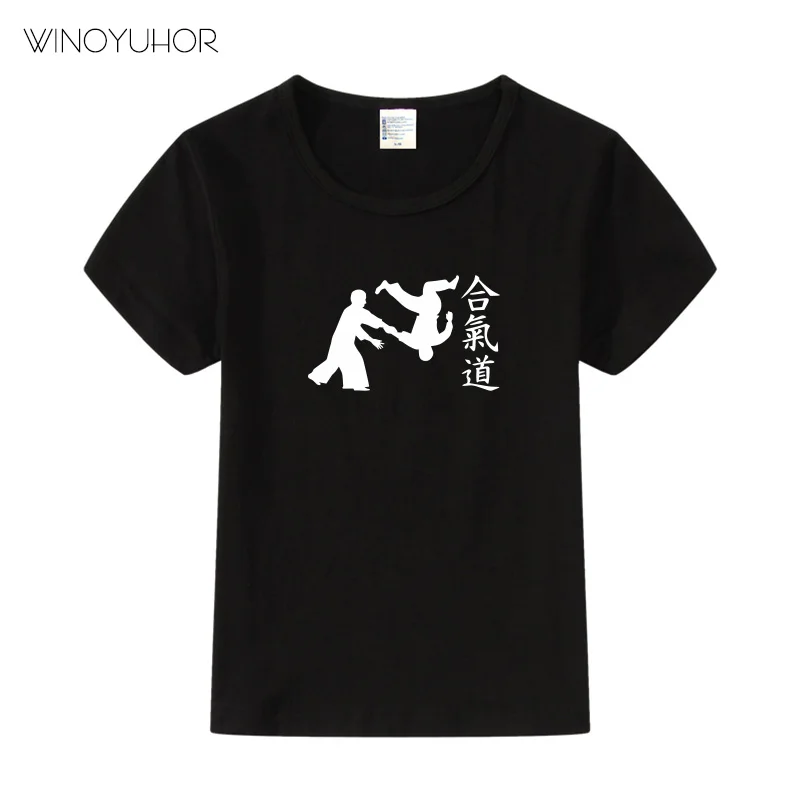

New Arrival Print Japan Aikido Children T-shirts Kids Summer Short Sleeve Tees Boys/Girls Casual Great Tops Baby Clothing