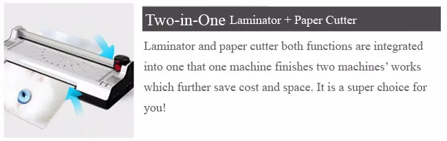 A4 многофункциональный 2 в 1 фото термальный& холодный мешок ламинатор+ бумажный триммер резак для бумаги с 10 шт пластиковой пленкой
