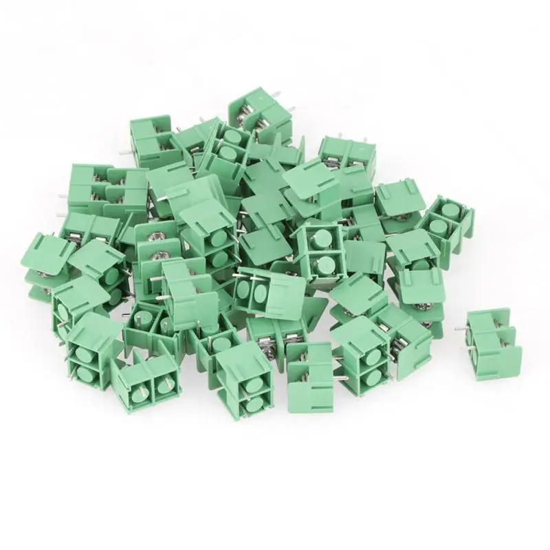 

50Pcs/Lot Terminal Connector Electrical Connectors 2-pin Screw Terminal 7.62mm Spacing PCB Universal Screw Terminal Blocks