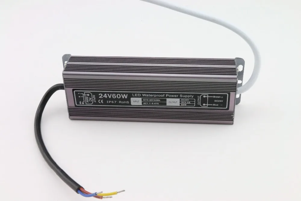 

Manufacturer recommended DC 24V 60W waterproof IP67 led driver adapter led light transformer 2.5A power charger for leds