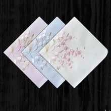 Женский пот Хлопок вышитый носовой платок хлопок односторонний двойной толстый мягкий деньги increas