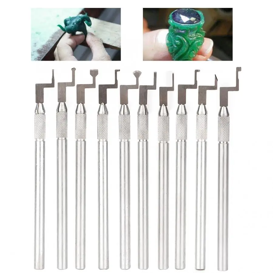 

10Pcs Professional Wax Knife Kit DIY Carvers Metal Jewelry Carving Modeling Pen Engraving Knives Jewelry Making Tool for Jeweler