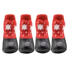 Cotton Rubber Pet Dog Shoes Waterproof Non-slip Outdoor Feet Cover Dog Rain Snow Boots Socks Footwear