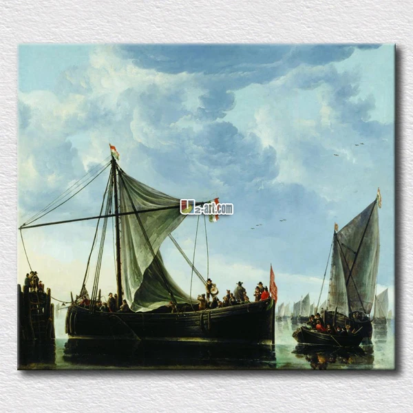 

Blue sky and noisy people paintings canvas cheap high quality paint for home decoration arts gift