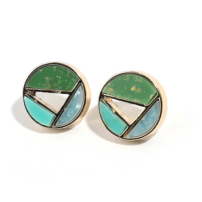 

2018 New Trendy Brincos Earrings for Women Geometric Design Stud Earring for Women Elegant Jewelry Female Accessories Wholesale