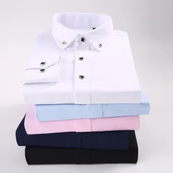 

Men Long Sleeve England Style Turn-down Collar Solid Color Shirts Camisa,Single Breasted Loose Casual Shirts Tops Breathable