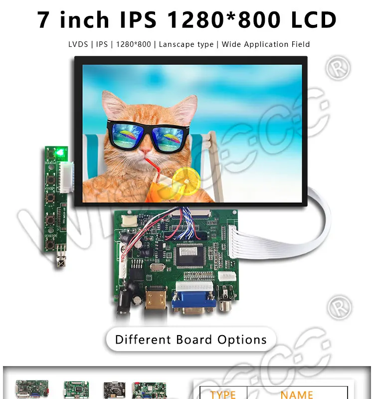 Подходит для Raspberry Pi 7 дюймов TFT HD дисплей N070ICG LD1 ЖК дисплей 1280*800 Дисплей с контрольной платой