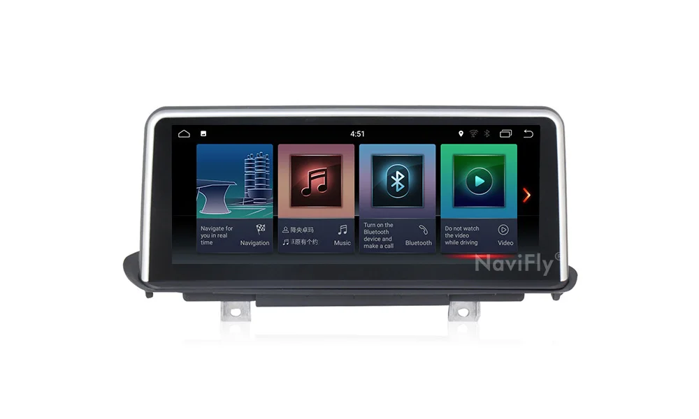 Flash Deal NaviFly 10.25 inch Android 7.1 car GPS Navi multimedia player for BMW X5 F15 2014-2017 Original NBT system ID7 UI WIFI BT MAP 10