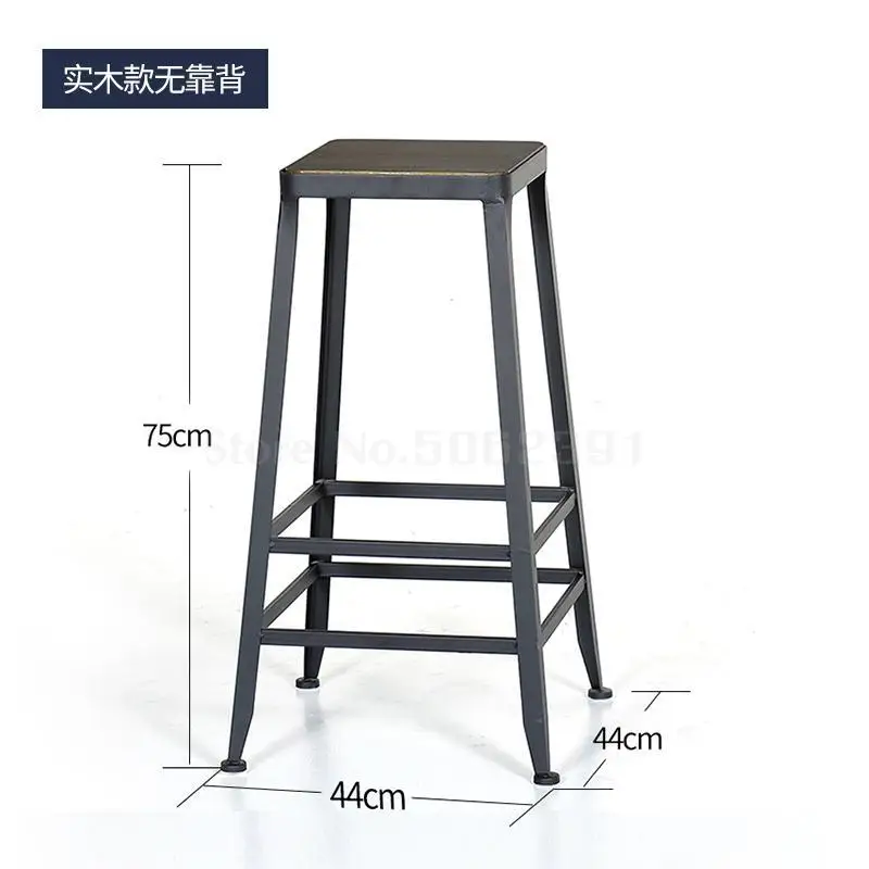 Промышленный Железный художественный твердый деревянный бытовой бар, стул, стол, современные ровные цилиндры, стенд, кафе, бар, стол и стул - Цвет: Same as picture6