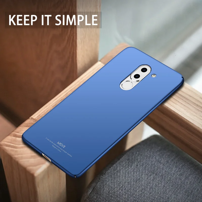 Huawei honor 6X чехол MSVII ультра тонкий гладкий и матовый Жесткий Чехол для задней панели телефона чехол s для huawei GR5 mate 9 lite чехол