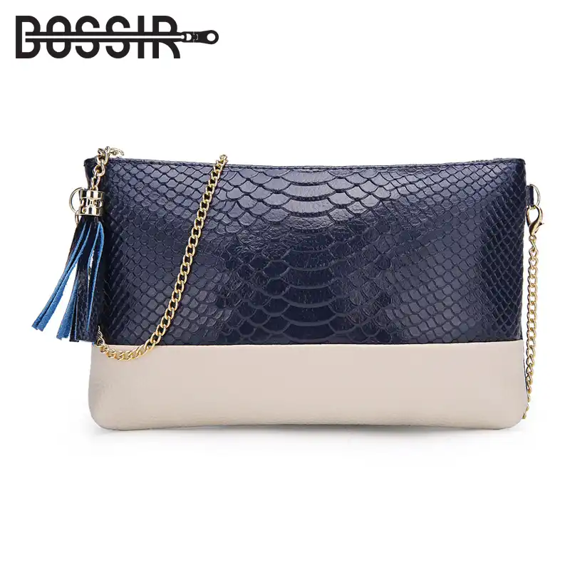 Women/'s Faux Leather Clutch Bags Ladies Envelope Chain Shoulder Designer Bag