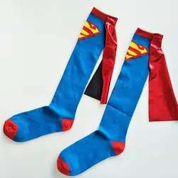Marvel Супермен логотип печать длинные носки персональный Прохладный Забавный счастливый сжатия дышащие мужские носки Лоферы Calcetines
