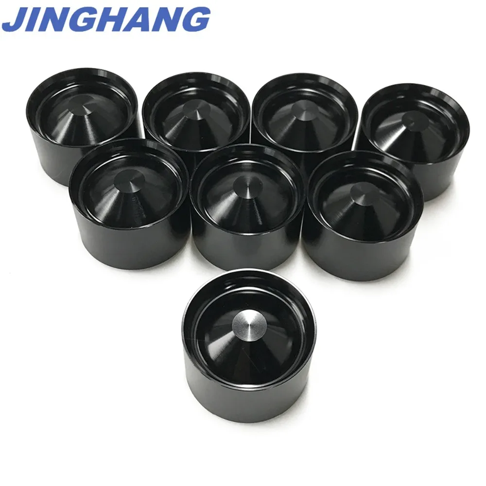 

8 X Aluminum STORAGE CUPS Center Spot Inside Cup For NAPA 4003/WIX 24003,Black OD 1.797" +/-.004,