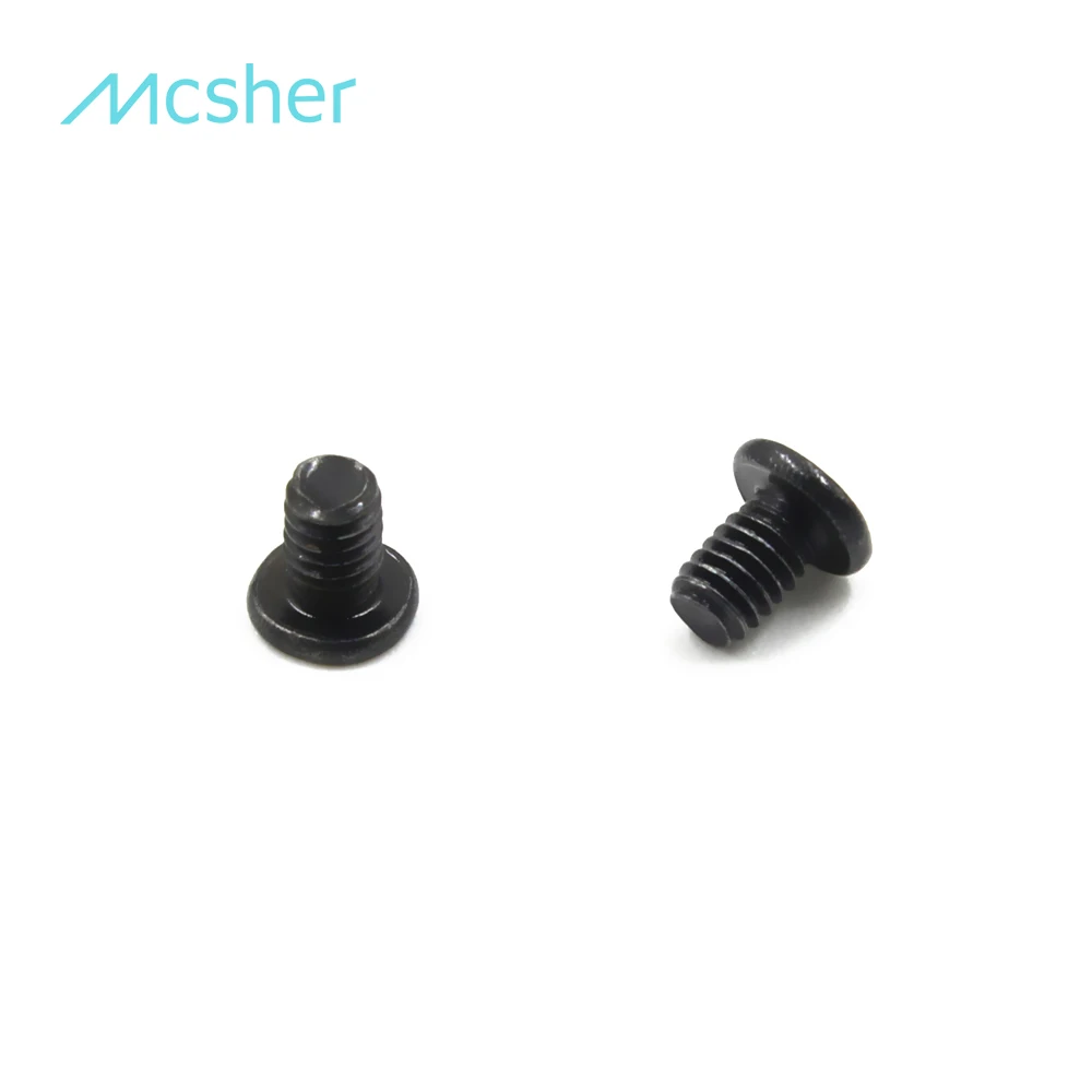 100pcs M2.5 x 4mm Laptop Notebook Screw Phillips Flat Wafer Head Black