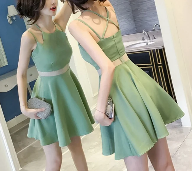 

New women clothes 2019 Spring and summer new style Sexy suspender dress Open back slim dress Nightclub sexy dress