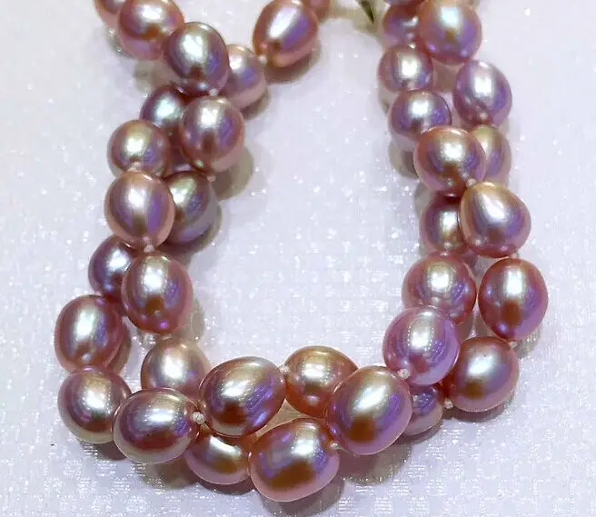 

gorgeous AAA south seas purple pearl necklace 18inch s925 (9.13)