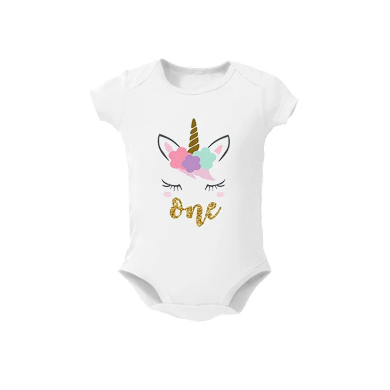 unicorn first birthday onesie