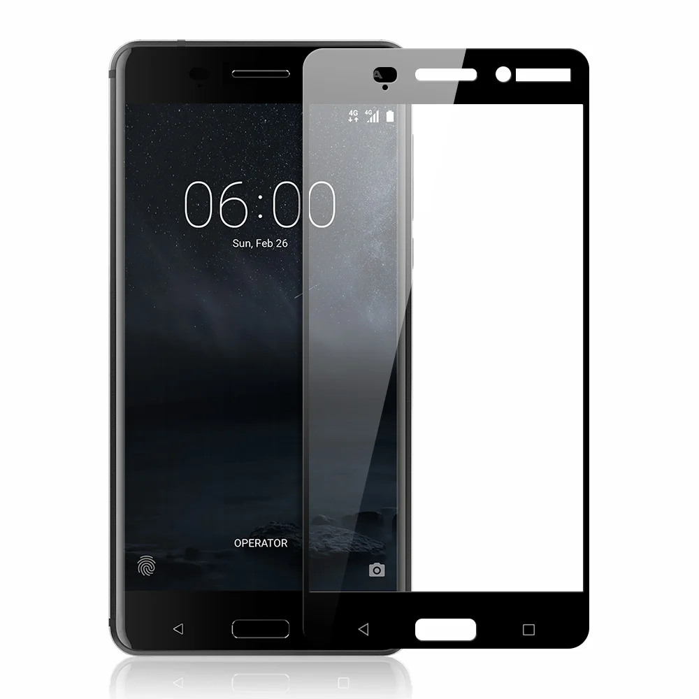 KNO1362_2_Full Screen Cover Tempered Glass for Nokia 6 5.5 inch