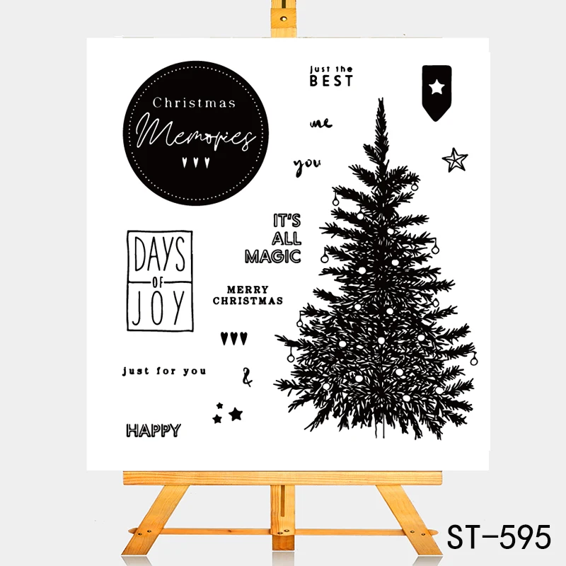 

AZSG Happy holidays Clear Stamps For DIY Scrapbooking Rubber Stamp/ Seal Paper Craft Clear Stamp Card Making