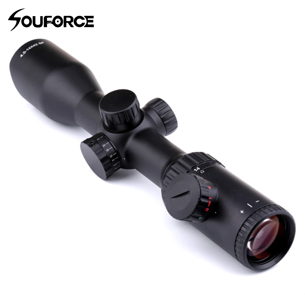 

4.5-14X42SF Double Crosshair Fully-Coated Optics Shock Proof Fog-proof Riflescopes Sight Suit 30mm Rail for Hunting