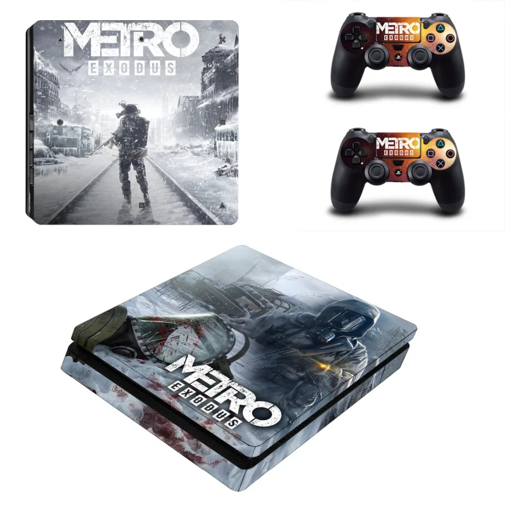 Metro Exodus PS4 тонкая наклейка для консоли playstation 4 и контроллера PS4 тонкая Наклейка виниловая