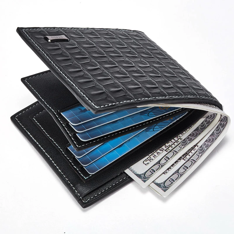 

BOSTANTEN Leather Men Wallet Short Bifold Men Wallet Casual Soild Men Wallets Pocket Purses Male Wallets