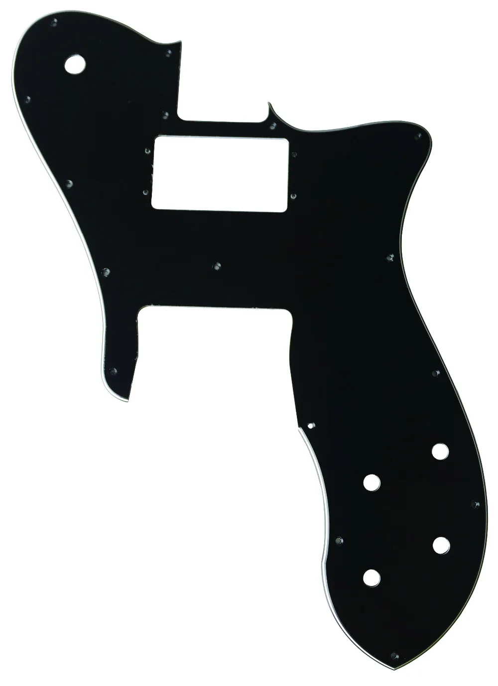 Pleroo Custom Guitar pickgaurd-для '72 Custom RI Tele Guitar Pickguard Scartch Plate, 3 Ply Black