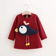 2016 nouveau automne hiver Filles Enfants 3D Oiseau Coton Chandail Robes confortable mignon bébé Vêtements Enfants Vêtements 15 W
