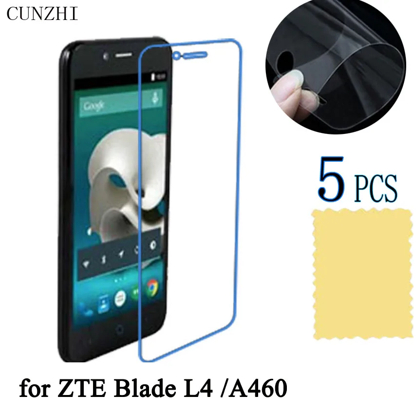 5ピース高クリア液晶ウルトラスリムペット素材スクリーンプロテクターフィルム用zteブレードl4/a460携帯電話アクセサリーscreen