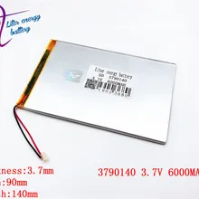 Большая емкость 3,7 V планшет батарея 6000 mah каждый бренд планшет универсальные перезаряжаемые литиевые батареи 3790140 3590140