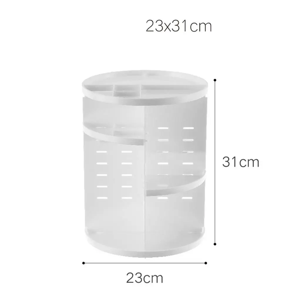 Подставка с поворотом на 360 градусов для косметики, туалетный столик с несколькими отделениями, подставка для хранения косметики, держатель для макияжа - Цвет: white