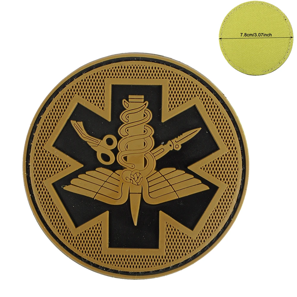 DONGKER Tactical PVC Patches Camping Military Army Armband Backpack Luminous Badges Patch For Hiking Safety Survival Pouch Kit