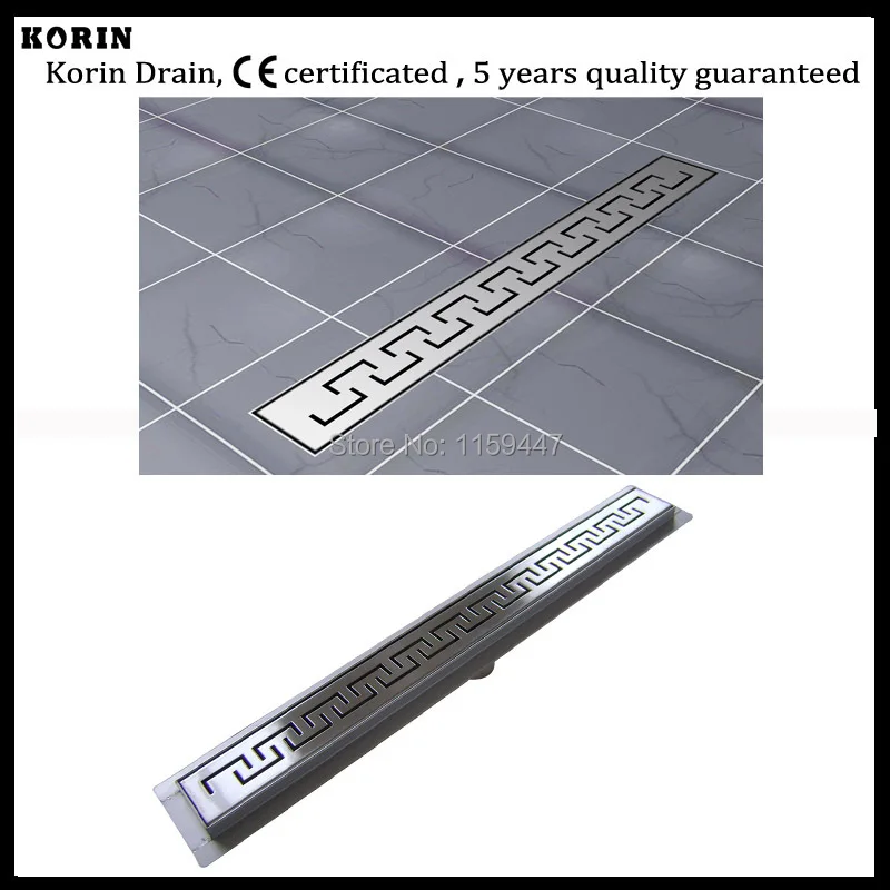 900mm "zipper" Style Stainless Steel 304 Linear Shower Drain, Vertical