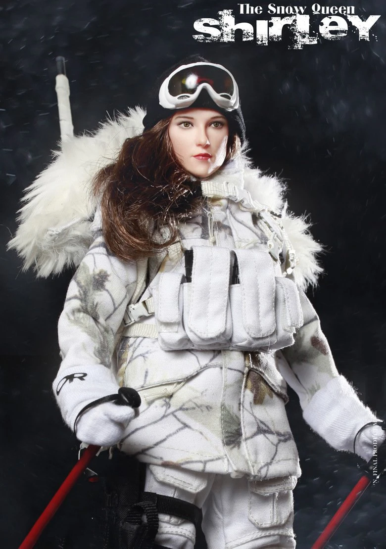 White Camo Tape Shirley Snow Queen 1/6 Scale Flagset Action Figures