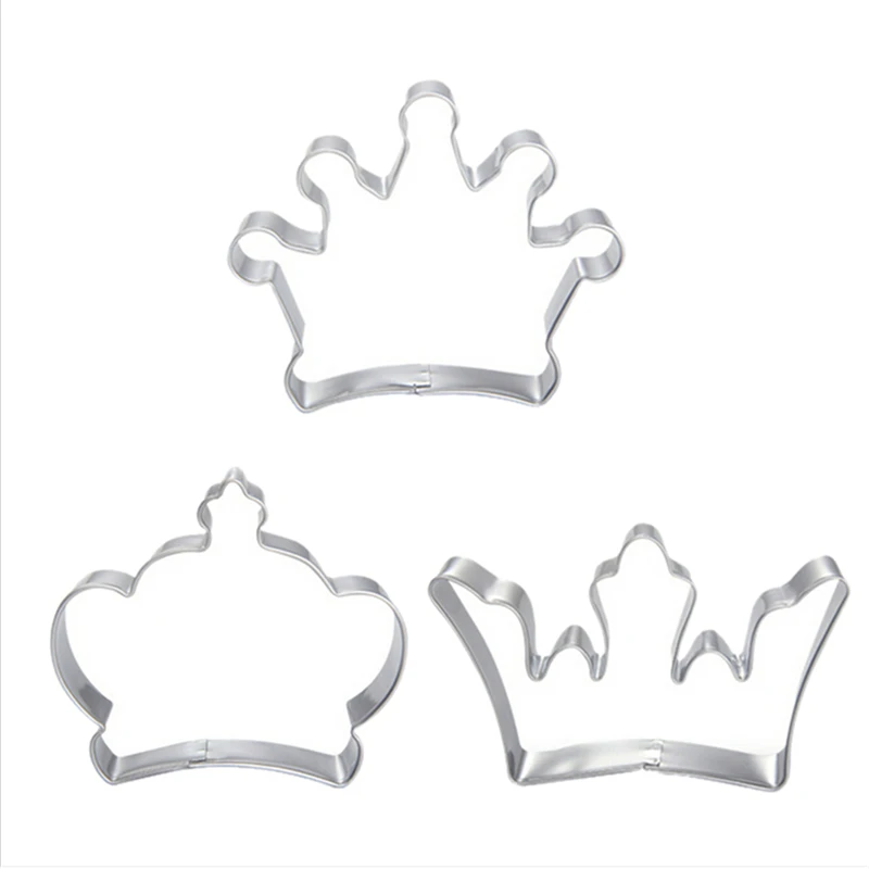 3 шт./компл. Нержавеющая сталь форма «Корона» король принц корона королевы принцессы инструмент для украшения торта Корона резчик печенья