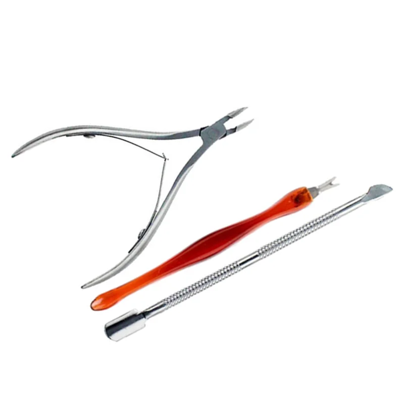 

3Pcs\Lot Cuticle Scissor Pusher Spoon Dead Skin Remover Cutter Clipper Nipper Trimmer Manicure Nail Art Tool For Lady Gift