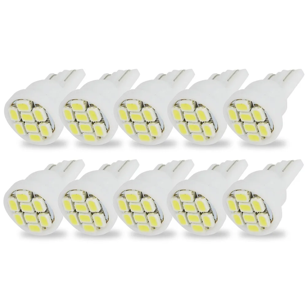 10pcs W5W T10 8 SMD LED 3020 Auto Wedge Bulb Car Side Turn Signal
