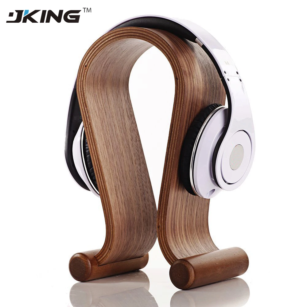 JKING Wooden Headphone Stand Headphone Holder Headset Hanger Headset