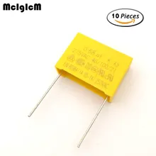 MCIGICM 0,68 мкФ 10 шт. конденсатор с алюминиевой крышкой, X2 конденсатор с алюминиевой крышкой, 275VAC шаг 22 мм X2 полипропиленовый пленочный конденсатор с алюминиевой крышкой, 0,68 мкФ