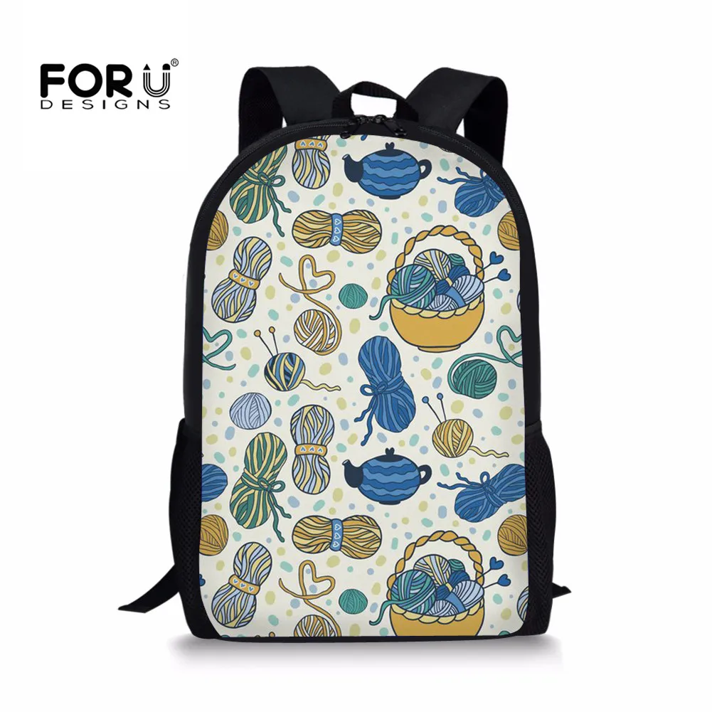 

FORUDESIGNS New Cute Pattern Primary School Bags For Girls 16 inch Children Backpacks Kids Book Bag Middle Satchel Sac Enfant