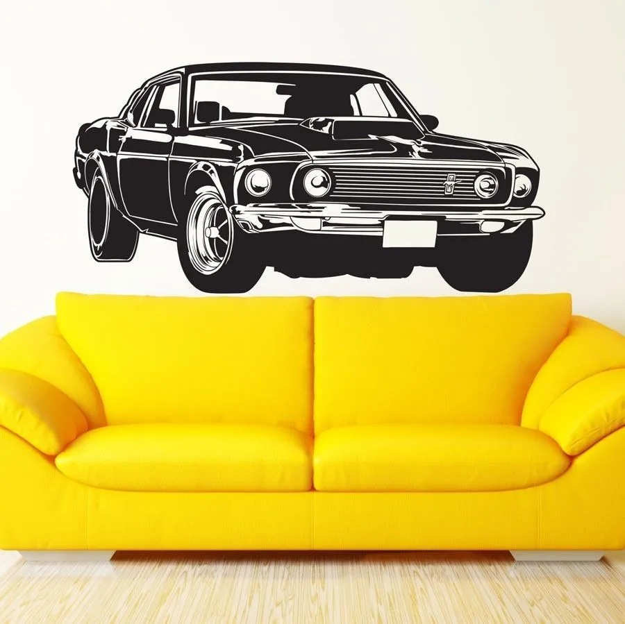 

C140 Shelby GT Ford Mustang Muscle Racing Car Wall Decal Art Decor Sticker Vinyl Wall Stickers Mural Wallpaper