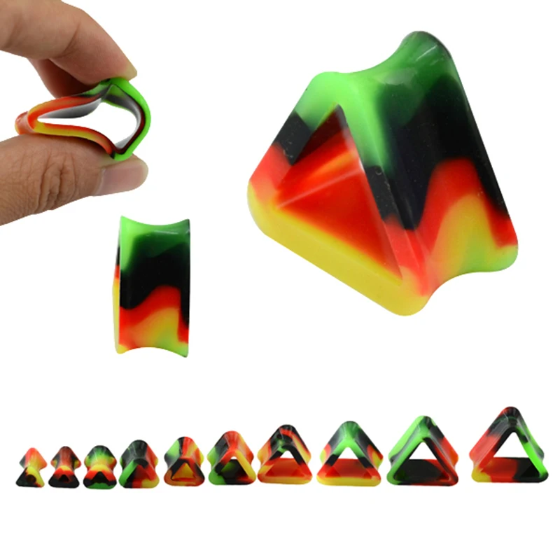 2 pcs/lot Triangle Silicone Ear Plugs Colors Silicone Flexible Plug
