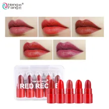 5 шт./компл. красная помада матовая длительная Мини водонепроницаемая пять губ макияж бренд Hengfang 1.2gX5