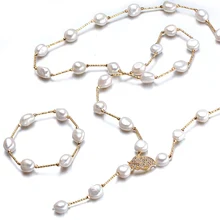 Модные барочные жемчужные украшения наборы 9-10 мм многоцветный пресноводный жемчуг ожерелье браслет наборы свадебных ювелирных изделий подарок на день рождения