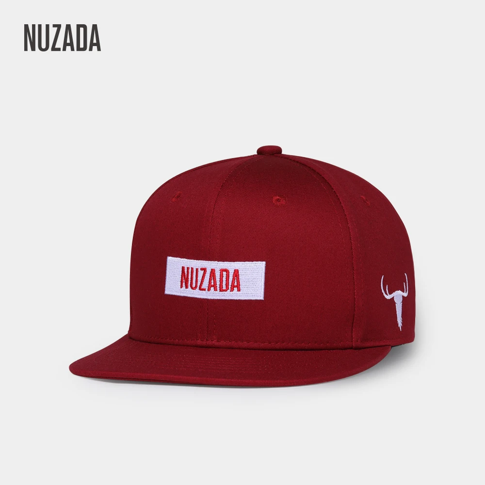 

NUZADA Brand LOGO Men Women Couple Hip Hop Cap Vintage Wine Red Spring Summer Autumn Embroidery Cotton Letter Caps
