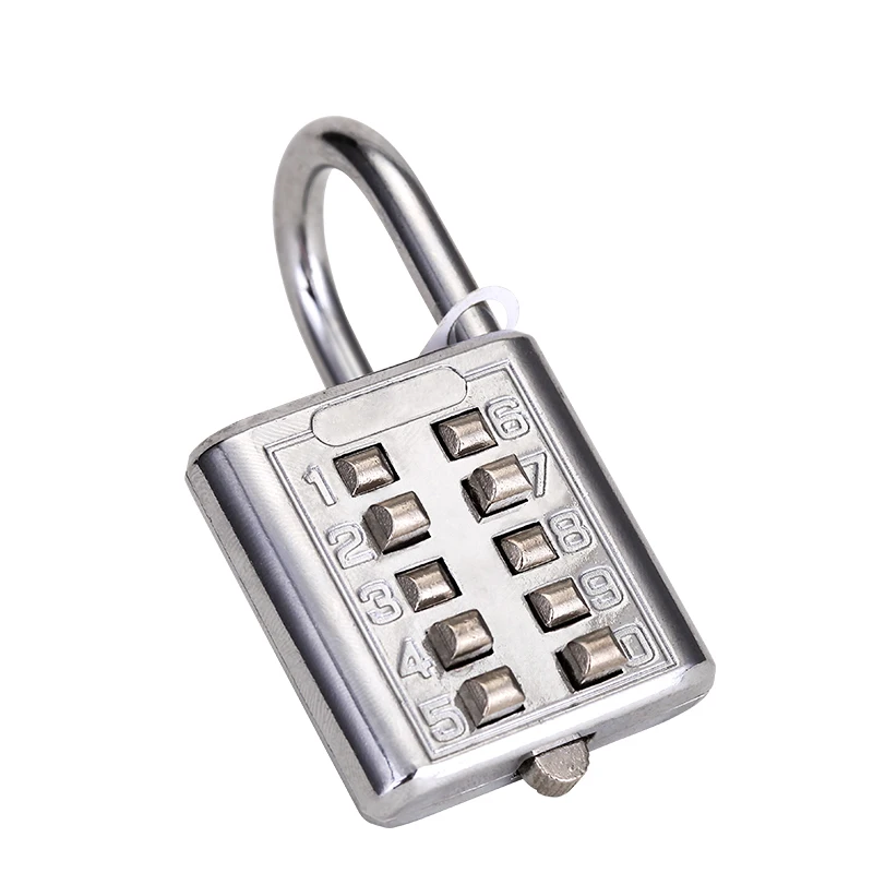 4 Digit /5Digit Push Button Combination Padlock Silver Number Luggage  Travel Code Lock Travel Accessories - AliExpress