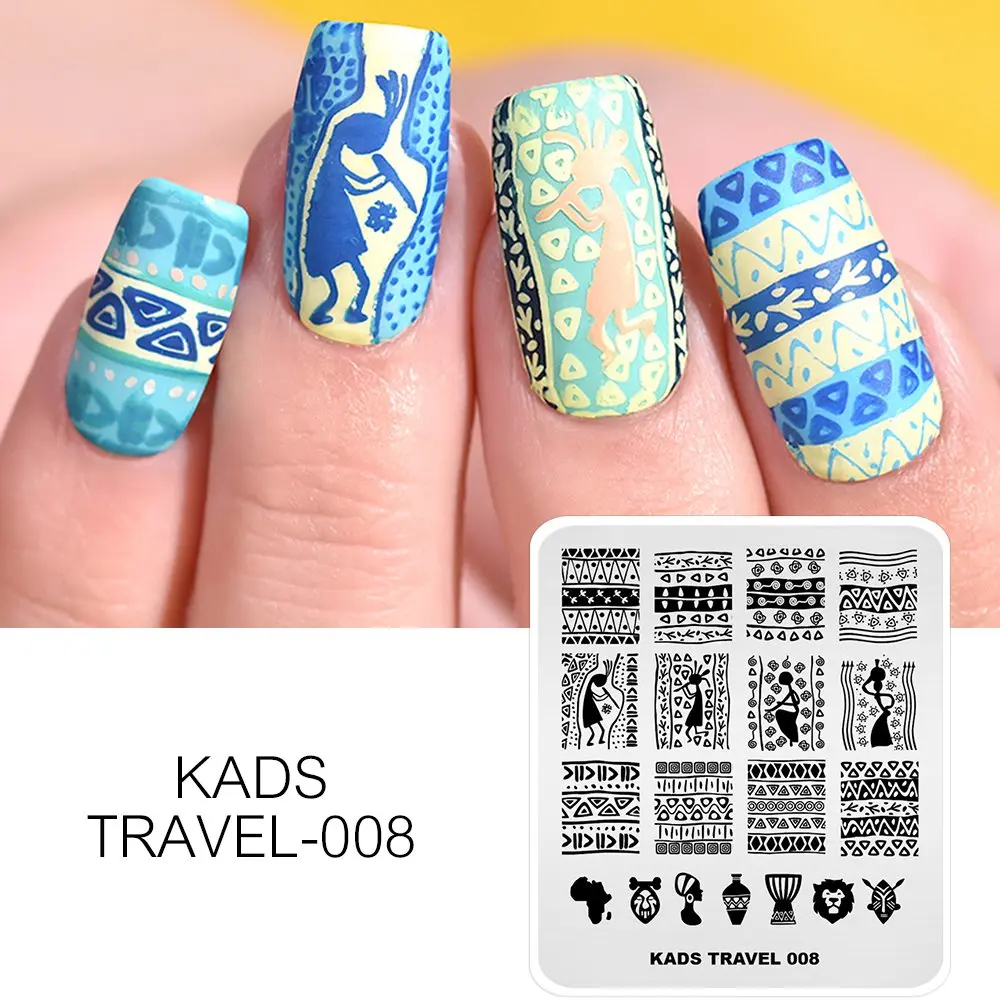 

New Arrival Stamping Nail Art Stamp for Nails Simple Travel Images Nail Stencil Polish Printer Beauty Image DIY Plate