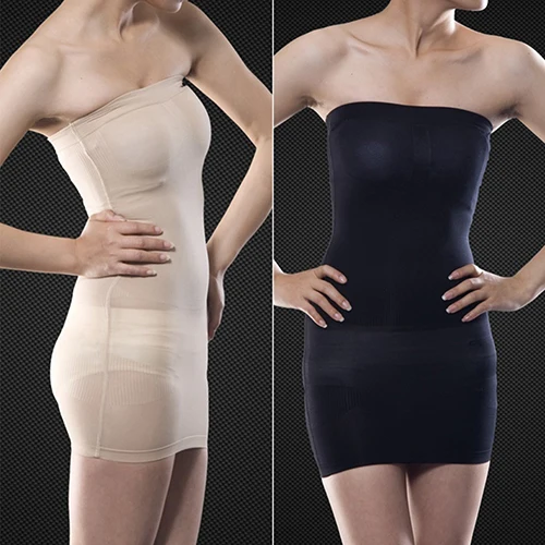 tube top fitted dress