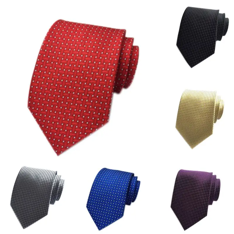 Мужские шелковые галстуки в клетку Stropdassen свадебные галстуки Pour Homme Жаккардовый трикотажный галстук вечерние деловые строгие Галстуки