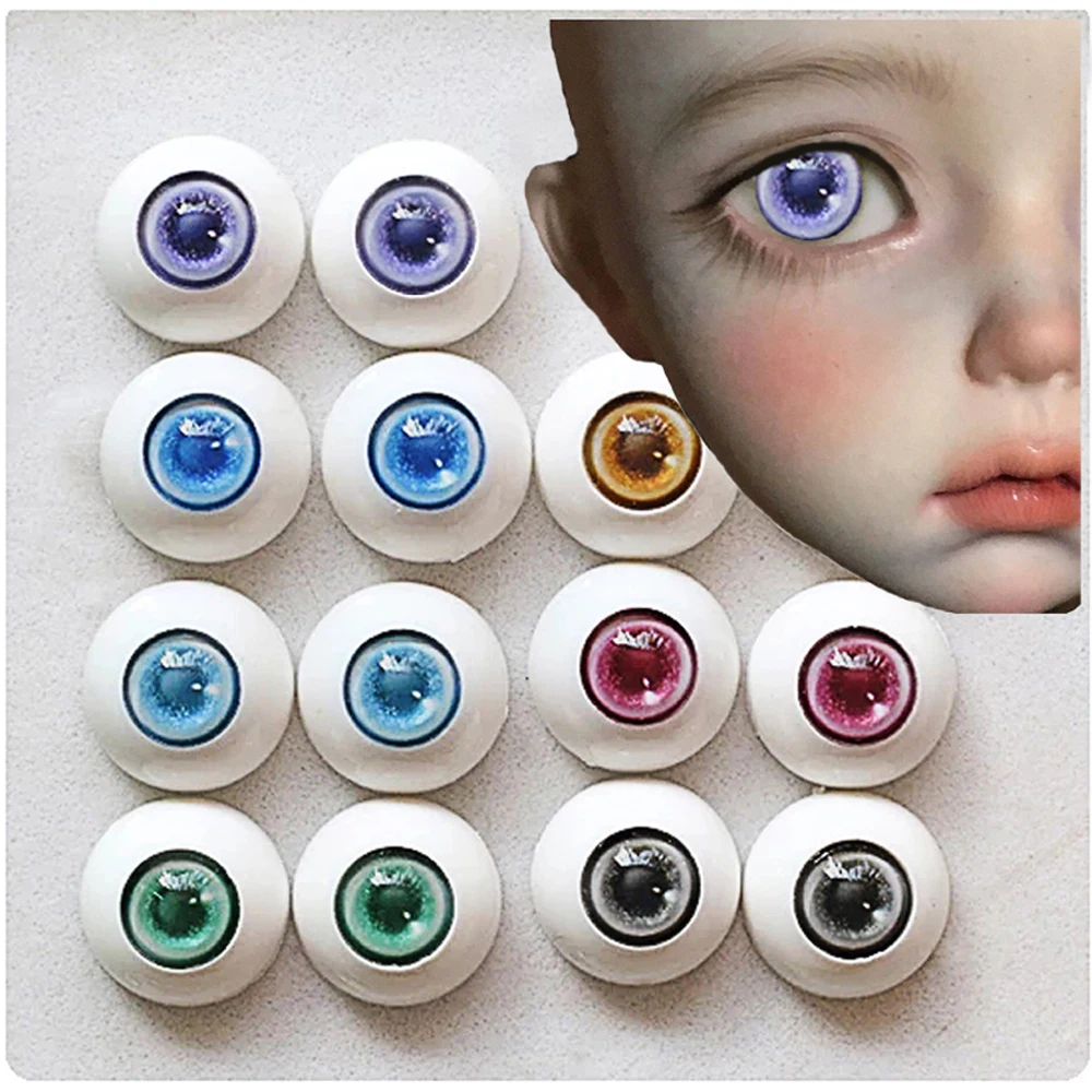 

bjd 6 color comic eyeball 12mm14mm 16mm 18mm 20mm 22mm Acrylic toy Eyeball BJD Handmade no pupils BJD eyes 1/4 1/6 dd Doll eyes